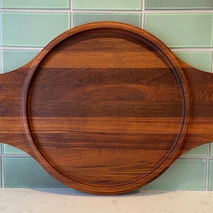 Dansk Designs Dinamarca Jens Quistgaard Bandeja grande de teca