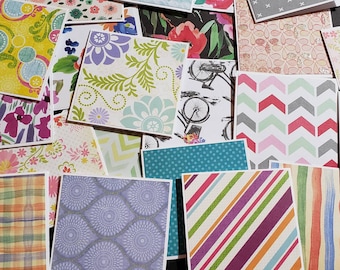 Mini Note Cards - 50 Mini Love Notes - 3x3 Handmade Mini Cards - Blank Note Card Set
