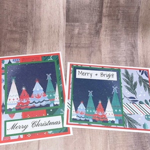 2 Handmade Christmas Cards - Unique Holiday Cards