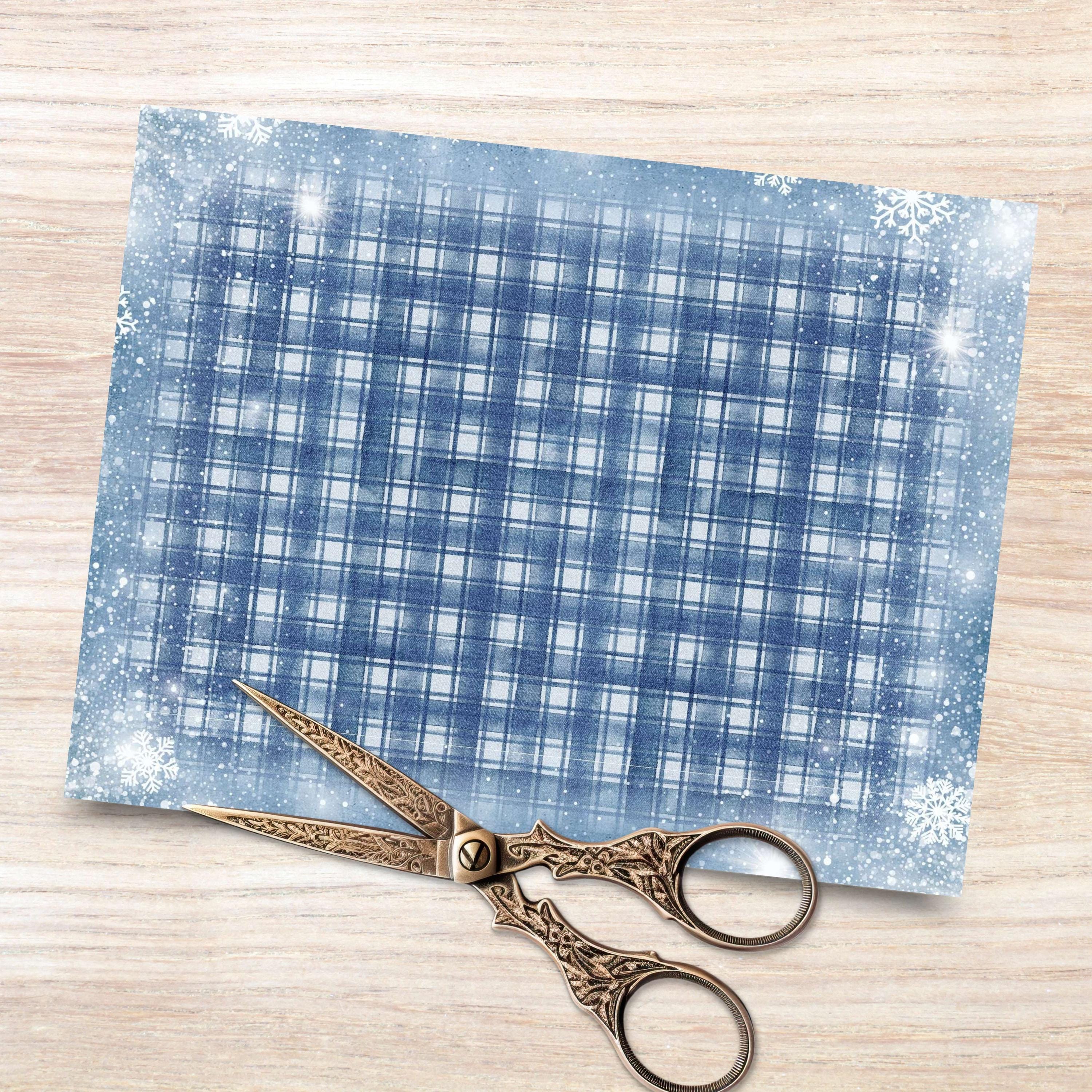 Blue Winter Paper Pack - Snowflake Junk Journal Backing Pages - JJ012 ...
