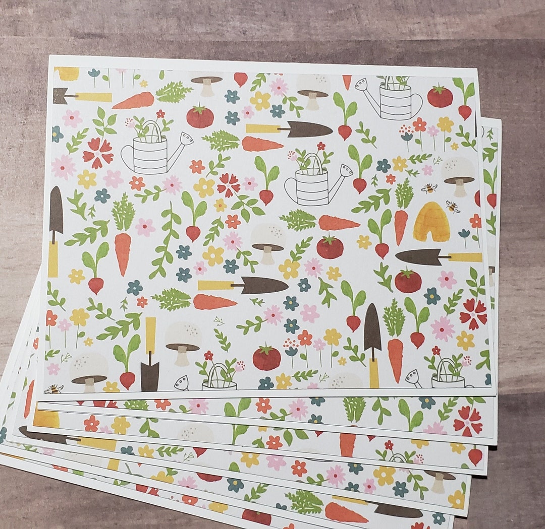 6 Note Cards With Envelopes - Gardening Note Card Set - Etsy
