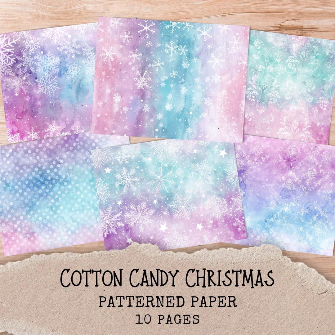 Pastel Winter Paper Pack - Christmas Junk Journal Backing Pages - Etsy