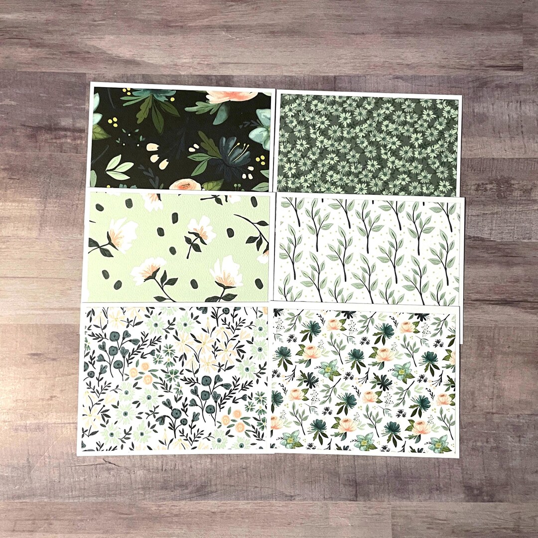 Handmade Floral Note Cards Set of 6 – Blank Inside With Envelopes - Etsy