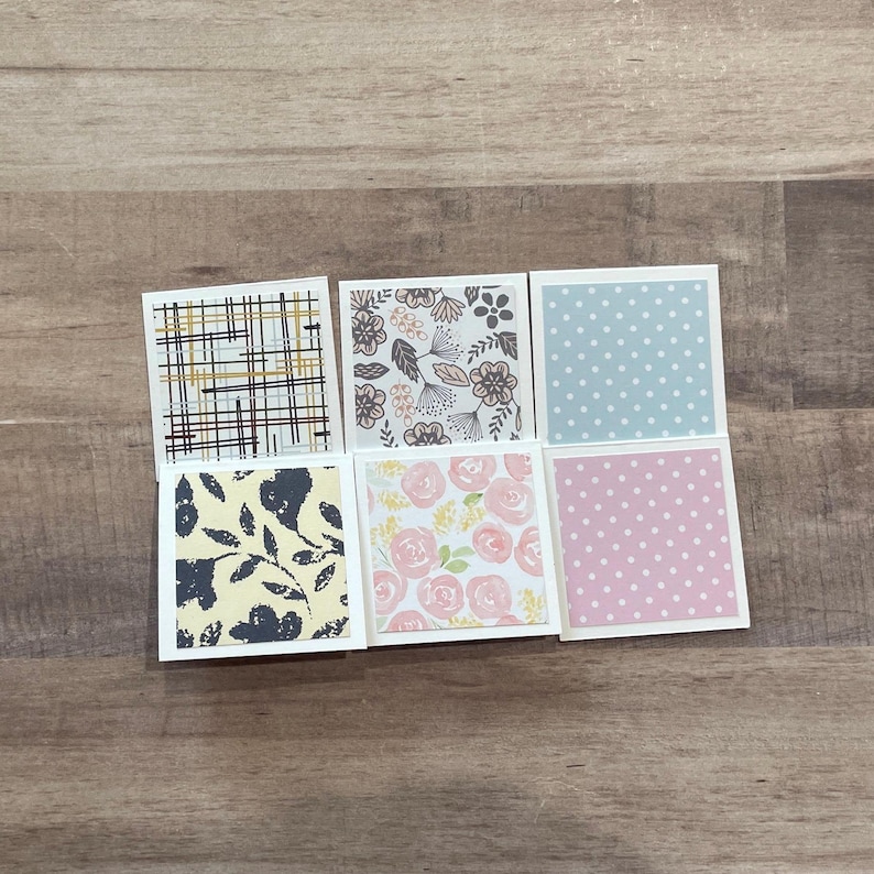 50 Mini Note Cards - 2x2 Blank Lunch Box Notes - Small Tiny Thank You Notecard Set image 11