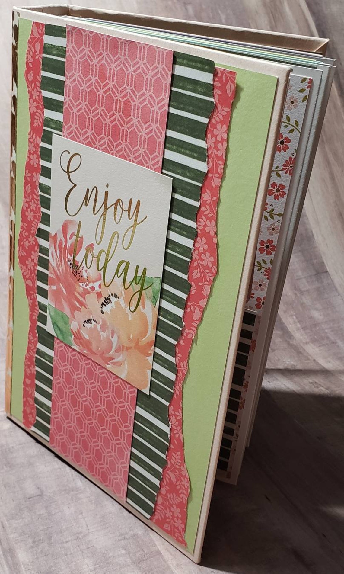 Mini Album Photo Album Scrapbook Floral Scrapbook Album Etsy