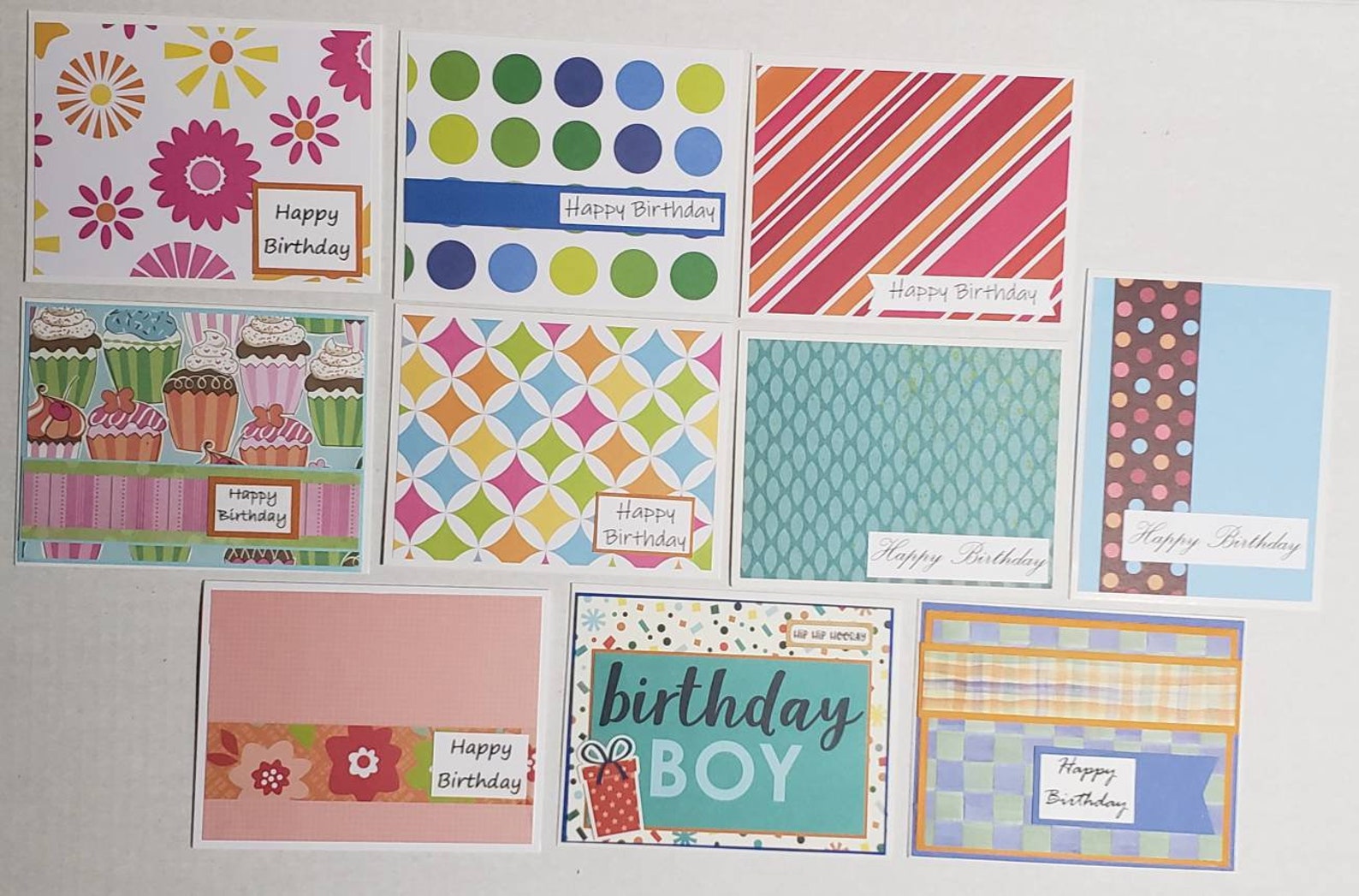 Handmade Birthday Cards - Set of 10 - Assortment Variety Pack - Etsy
