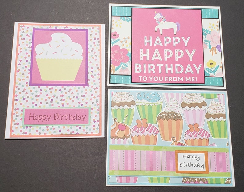 Birthday Card Pack - 10 Homemade Cards - Handmade Birthday Card Set - Etsy