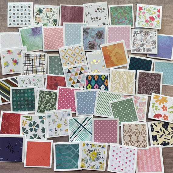 50 Mini Note Cards - 2x2 Blank Lunch Box Notes - Small Tiny Note Card Set