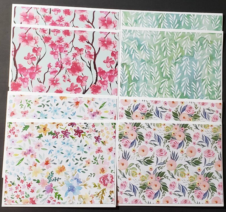 Note Cards With Envelopes Assorted Note Card Set Folded Stationery 8 Blank Floral Note Cards