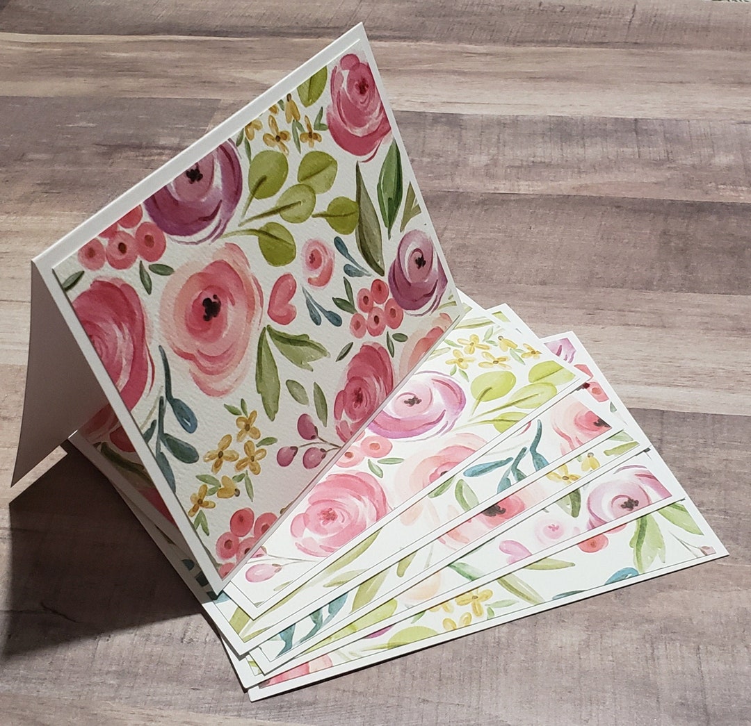 6 Note Cards With Envelopes - Folded Notecards - Blank Cards With ...