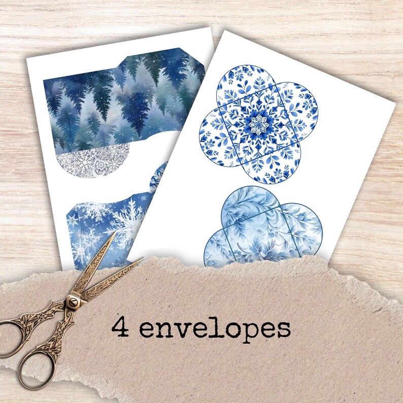 Winter Ephemera Kit - Blue Christmas Junk Journal Printable Tags ...