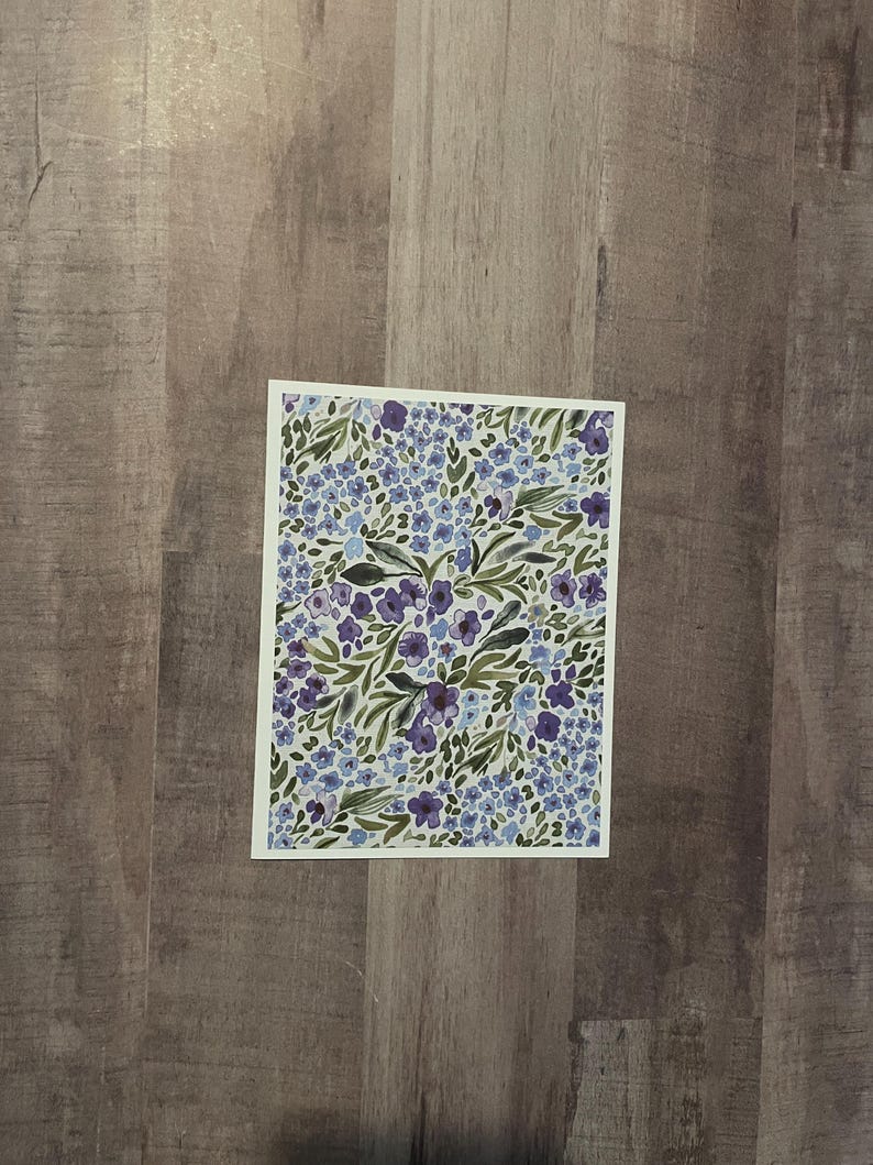 Handmade Floral Note Cards Set of 6 – Blank Inside With Envelopes - Etsy