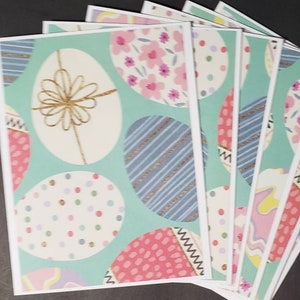6 Note Cards With Envelopes - Easter Egg Folded Notecards - Blank Cards With Envelopes
