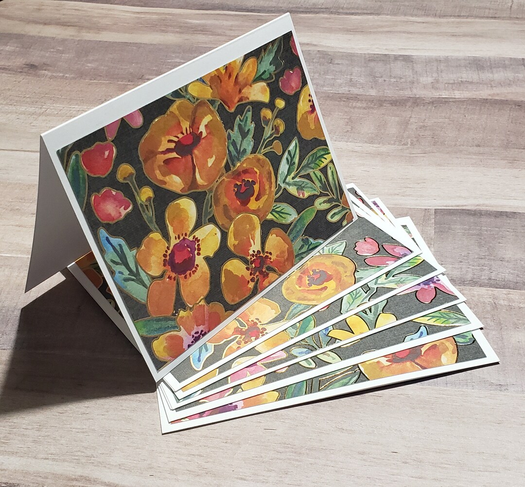 6 Note Cards With Envelopes - Folded Notecards - Blank Cards With ...
