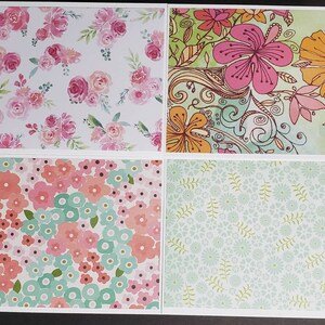 20 Note Cards With Envelopes - Handmade Blank Folded Notecards Set ...