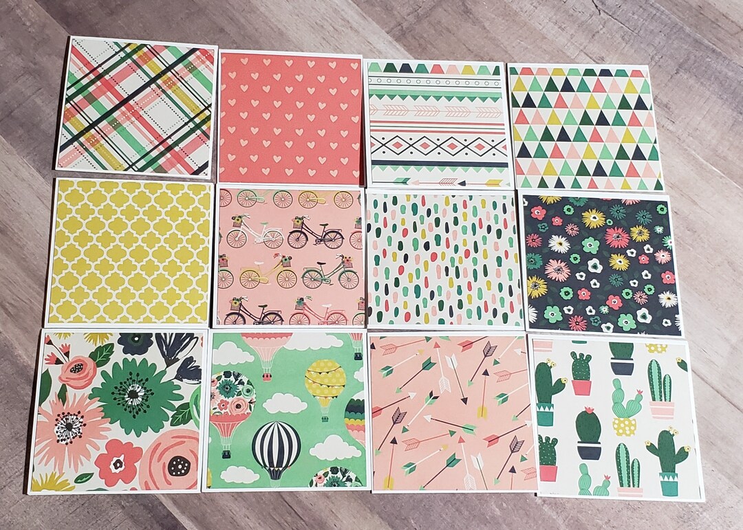 12 Blank Mini Note Cards With Envelopes - Lunch Box Notes - Thank You ...