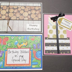 Handmade Birthday Cards Set of 10 Assorted - Etsy