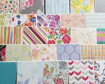 Mini 3x3 Note Cards - 25 Blank Note Cards - Handmade Mini Cards -  Love Note Set - Thank You Cards