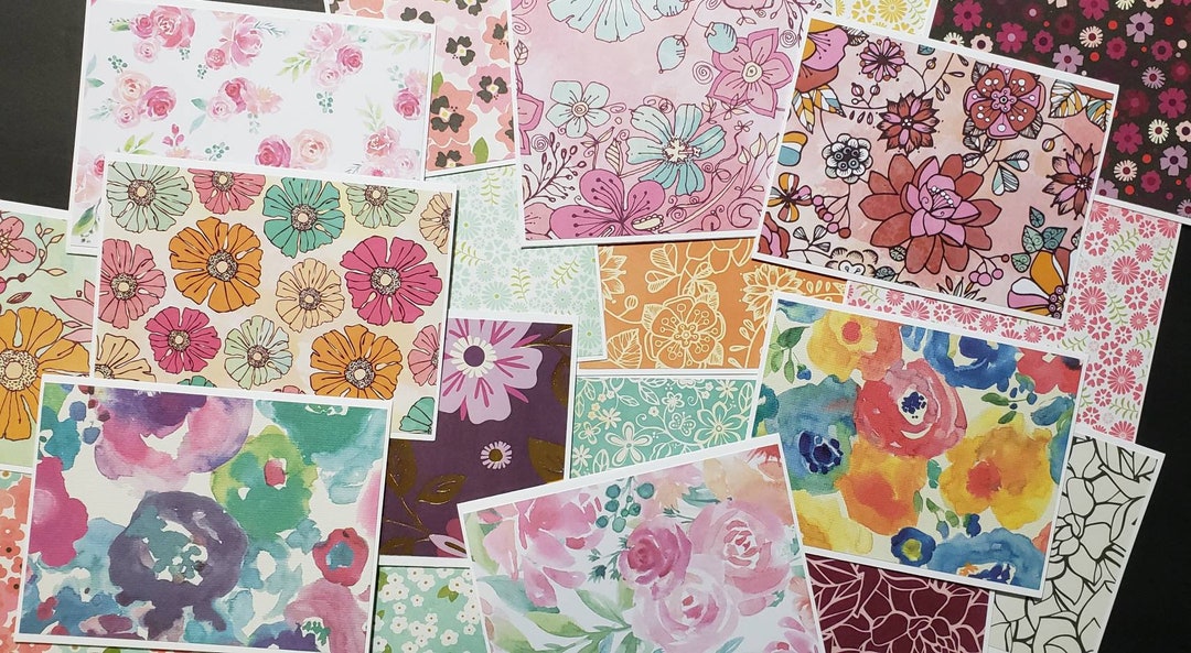 20 Note Cards With Envelopes - Handmade Blank Folded Notecards Set ...
