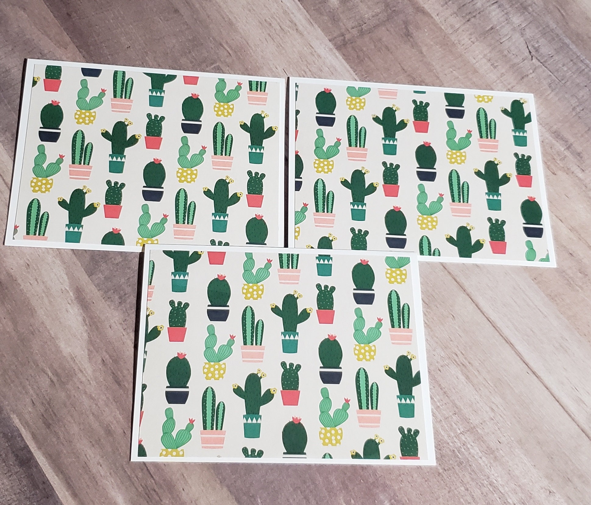 6 Note Cards With Envelopes Blank Note Cards Cactus | Etsy