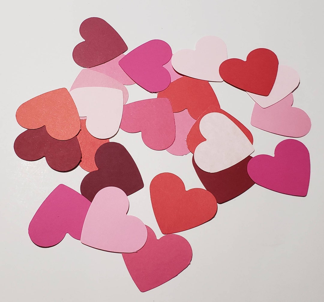 25 Paper Hearts - 2 Inch Heart Cut Outs - Die Cut Heart Cutouts - Etsy