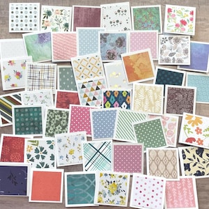 50 Mini Note Cards - 2x2 Blank Lunch Box Notes - Small Tiny Thank You Notecard Set