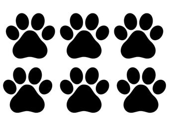 4 Paw print vinyl decal cat paw print sticker label  paw print vinyl sticker paw print for pet bauble