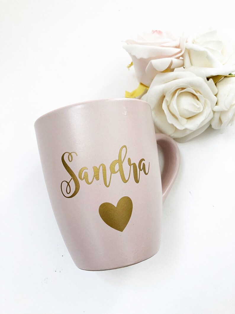 Mug Decal Water Bottle Decal Vinyl Custom Name Script Font Etsy