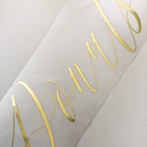 Donuts Sign Decal Gold Name Decal, Donuts Party Party Decals Script ...