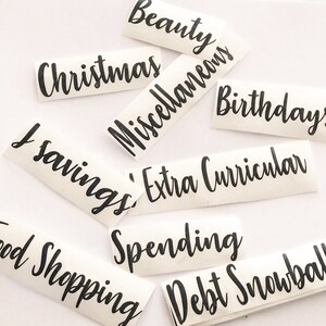 Cash envelope Vinyl labels, budget  planner decals, home organisation labels , cash envelope system, money envelope decal, wall decal