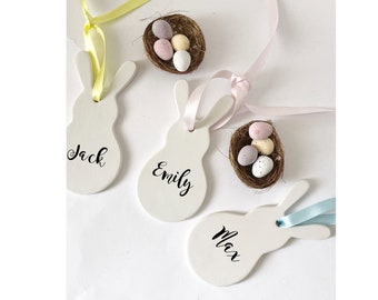 Personalised Easter bunny- Easter bunny gift - Easter egg hunt-  ceramic egg- Easter decorations  -  Easter  decorations ,spring decorations