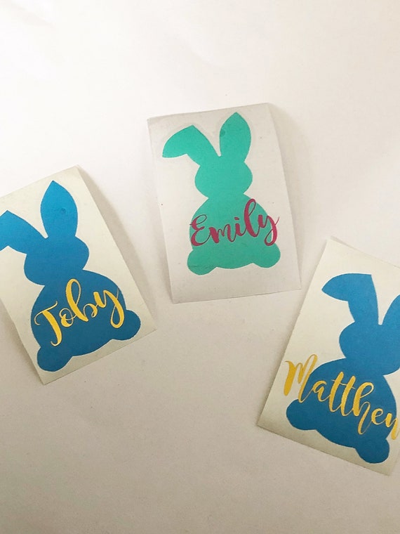 Easter bunny decal personalised vinyl decal easter decorations Easter