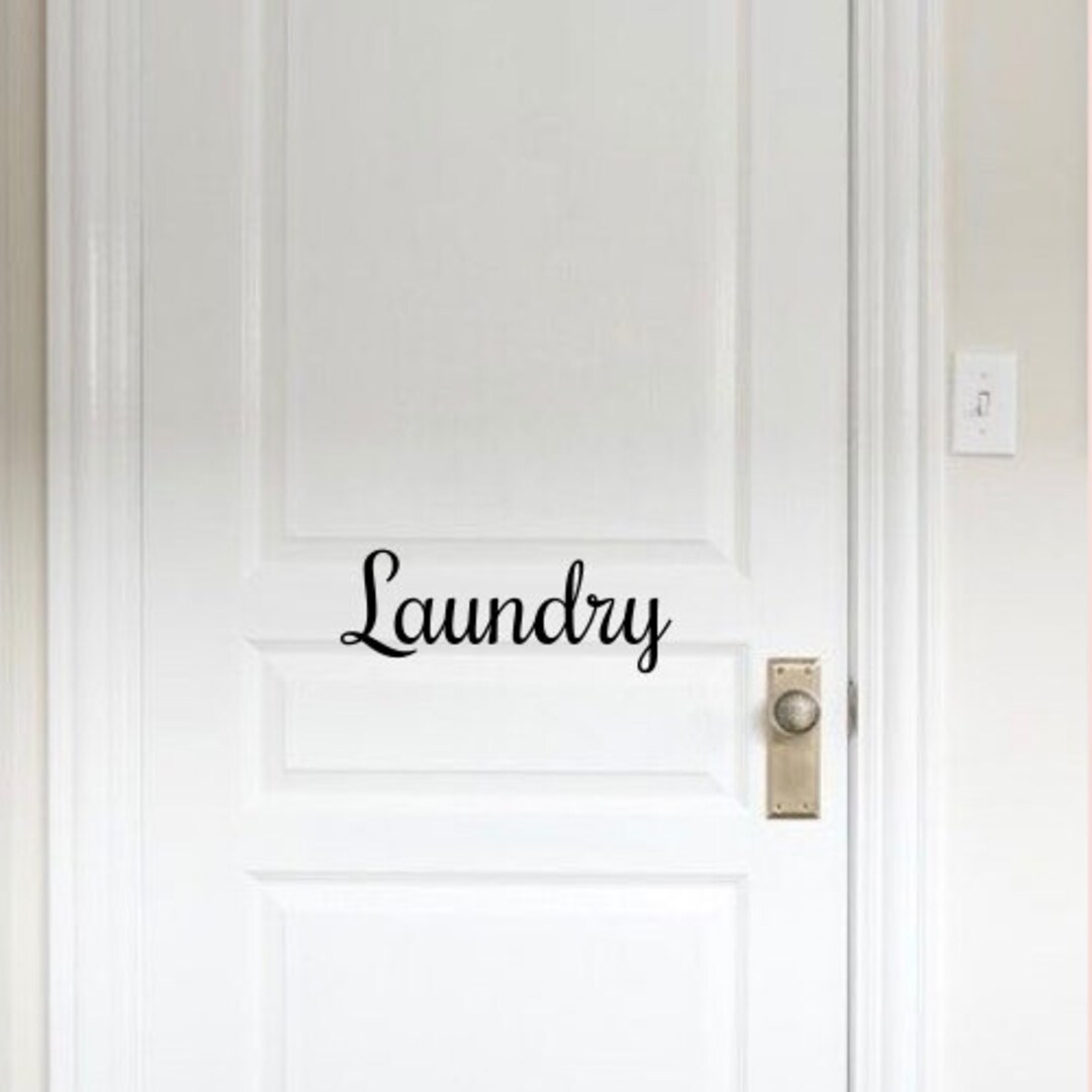 Laundry Room Door Decal Vinyl Laundry Sticker, Home Decor Decal, Wall