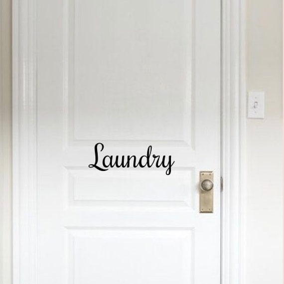 Laundry room door decal vinyl laundry sticker, home decor decal, wall