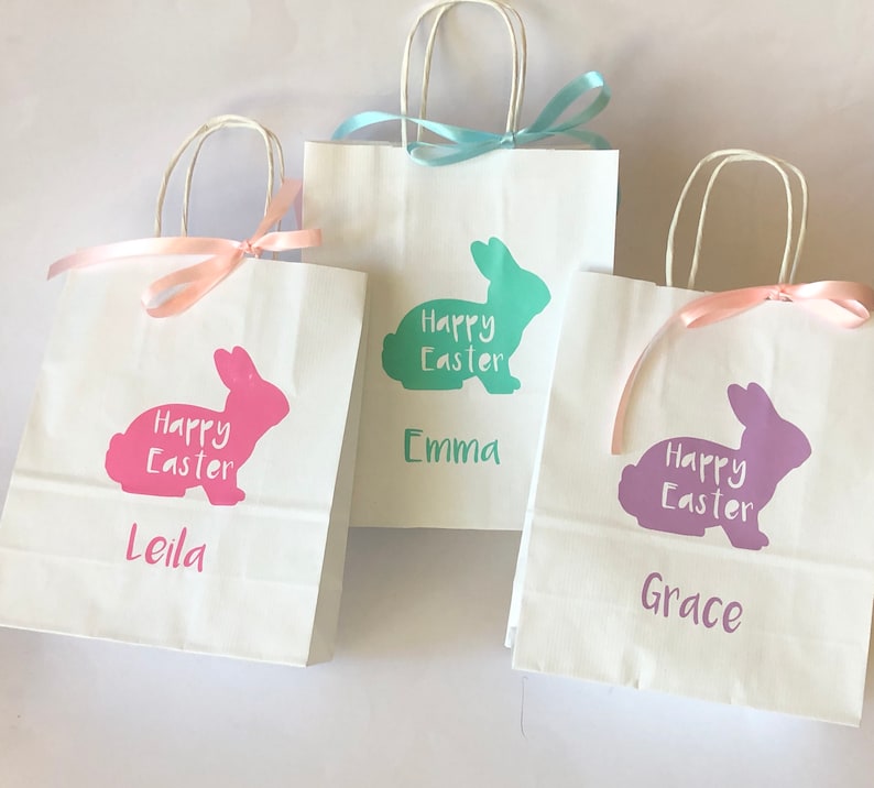 Bags Purses Shoulder Bags Personalised Easter Bunny Bag Easter Name Bag Cotton Tote Bag Easter Egg Hunt Bag Easter Bag Reusable Bag Easter Bunny Gift Bag