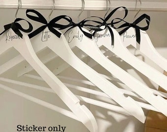 wedding hanger decal personalised  vinyl name label, bridal wedding stickers, wedding gift decals, wedding bridal hanger labels