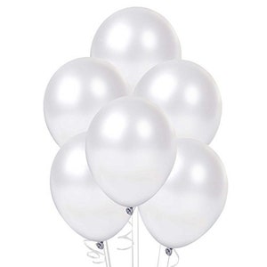 10 pearl white latex coloured balloons for weddings balloon garland Valentine’s Day balloons,  babyshower birthdays parties 11"