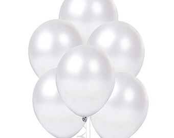 20 pearl white latex coloured balloons for weddings  balloon garland christening balloons,  babyshower  birthdays parties 11"