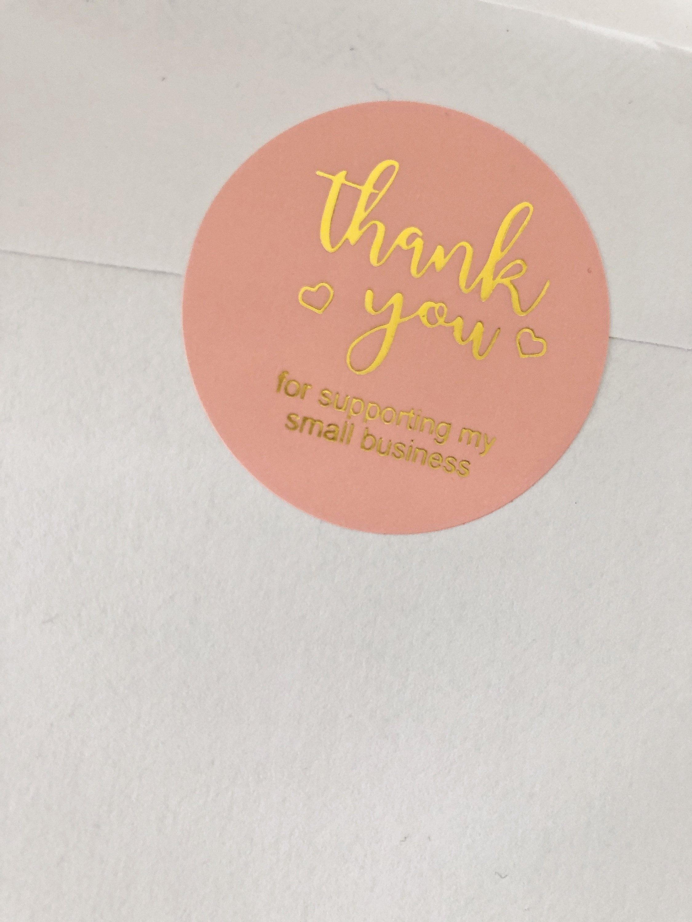 1.5 Inch Thank You Foil Stickers Gold Business Stickers Mail Stickers ...