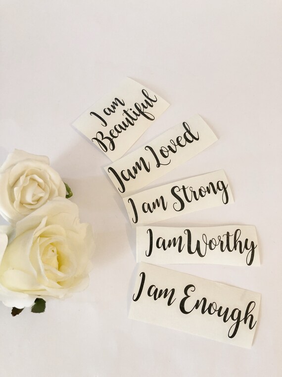 You are Strong Self Affirmation Decal Mirror Decal Laptop Decal