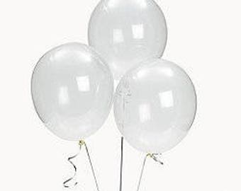 10 clear latex balloons for confetti balloons weddings babyshower birthdays  parties 11" balloon garland balloon bouquet