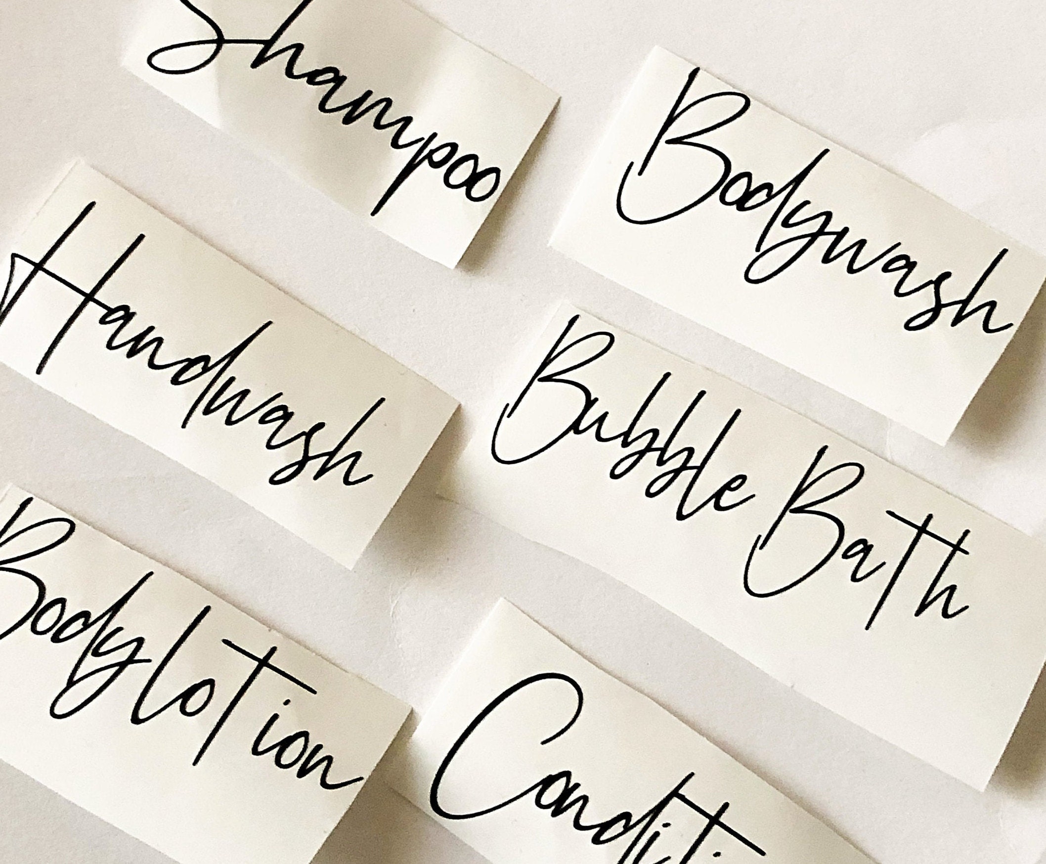 Vinyl Labels Home Organisation Labels Custom Name, Script Font Letters ...