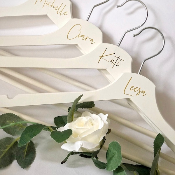 Gold wedding hanger decal personalised  vinyl name label, bridal wedding stickers, wedding gift decals, wedding bridal hanger labels