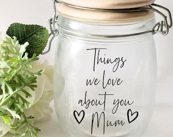 Mother’s Day gift, mum  decal, Personalised decal, jar decal, vinyl custom  name, Mother’s Day stickers, happy Mother’s Day