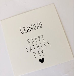 Personalized Father&#39;s Day Card: Grandad, Custom Colors (6x6 inches)