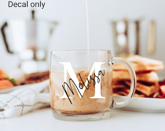 Custom vinyl mug labels, wedding labels custom name  stickers , gift sticker , initial decal,   decal, gift stickers, Labels stickers decals