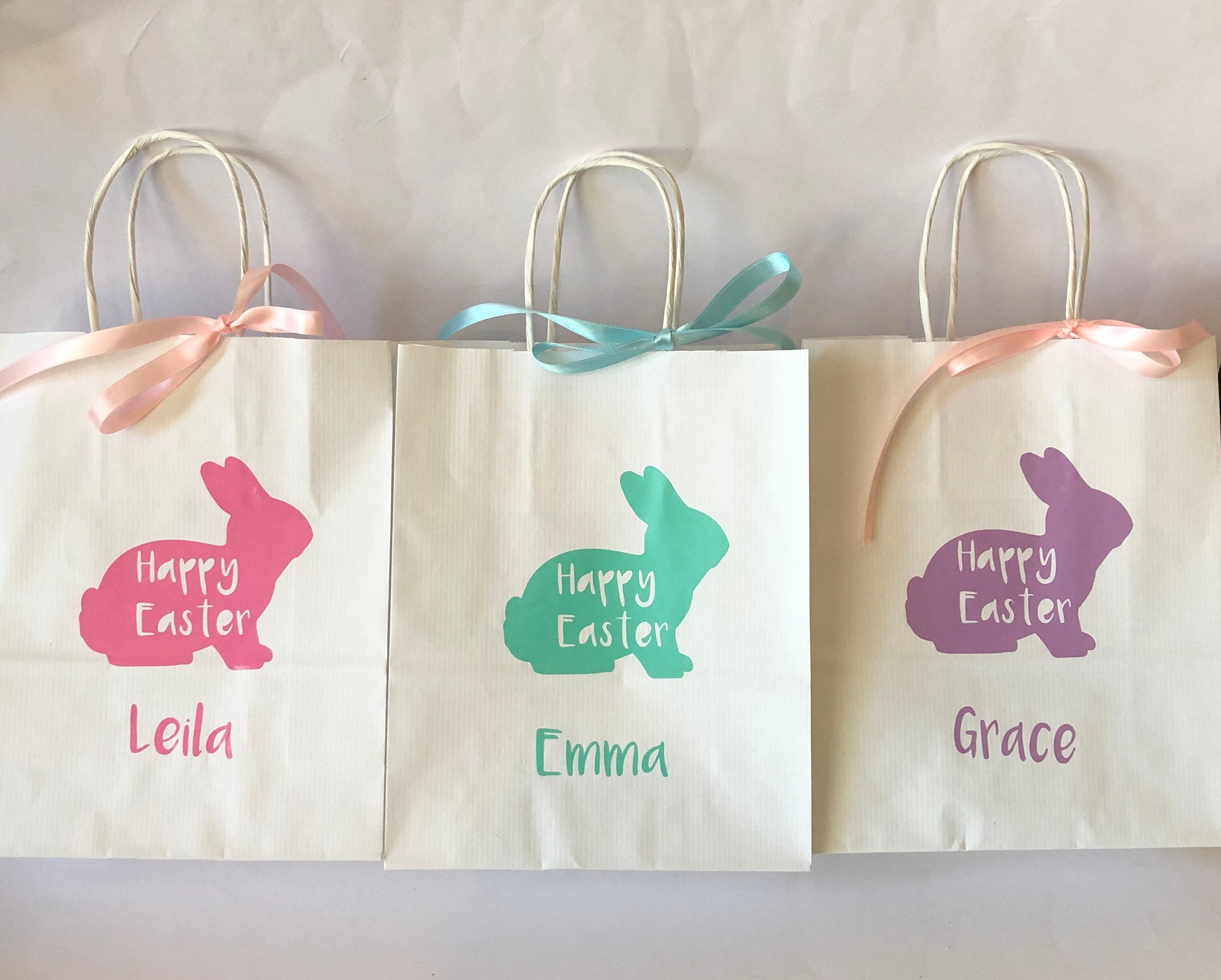 Easter bags personalised Easter bunny bags Easter gifts Etsy