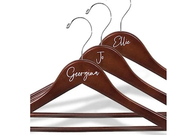 wedding hanger decal personalised  vinyl name label, bridal wedding stickers, wedding gift decals, wedding bridal hanger labels