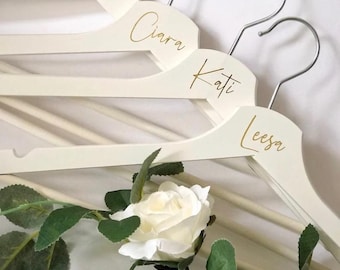 Gold wedding hanger decal personalised  vinyl name label, bridal wedding stickers, wedding gift decals, wedding bridal hanger labels