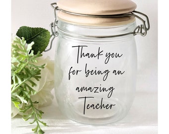 Teachers gifts, thank you teacher gifts, end of term gifts  class of 2023 gifts thank you gift sticker jar vinyl sticker